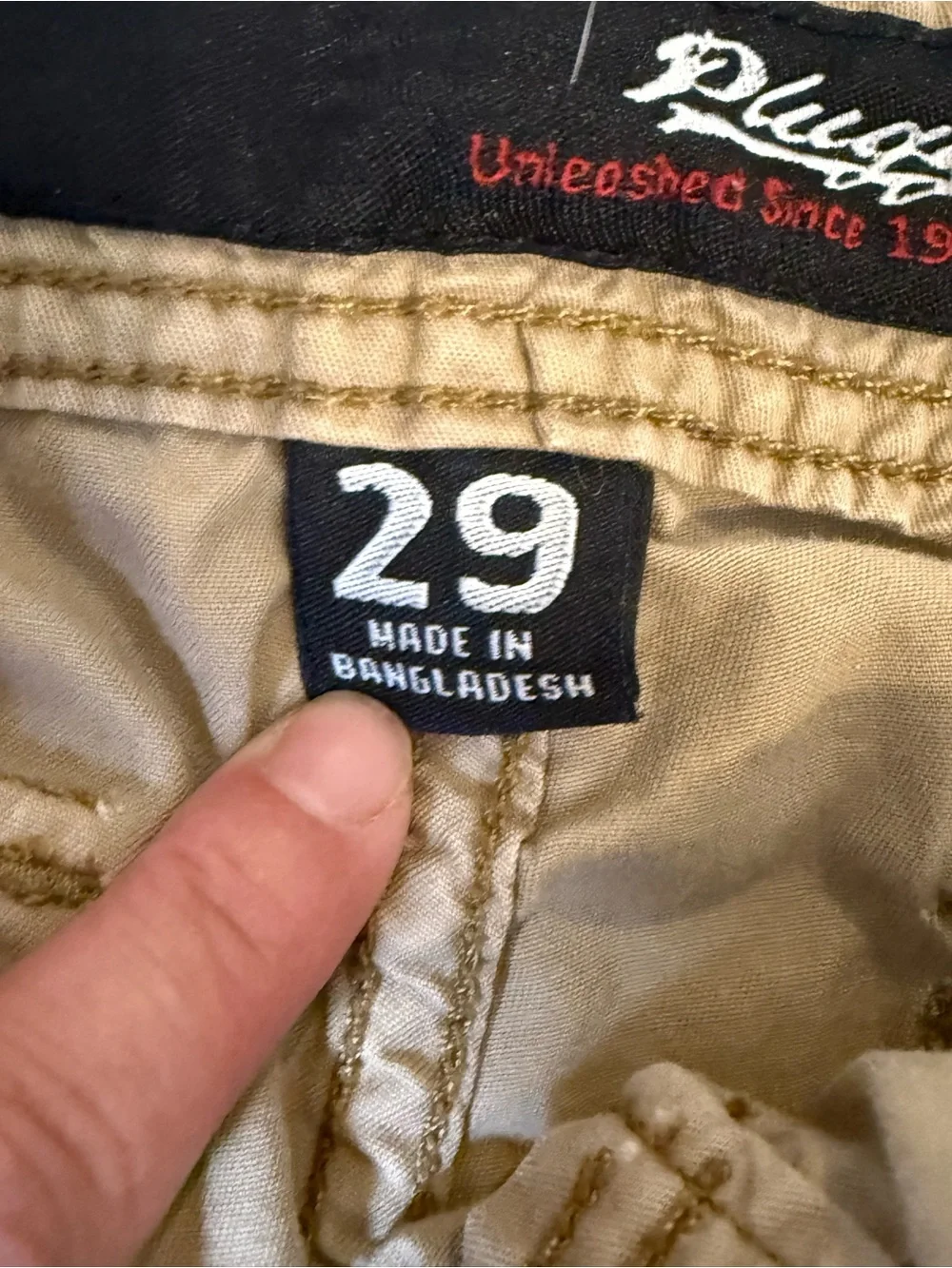 Plugg Men's Cargo Shorts in Tan